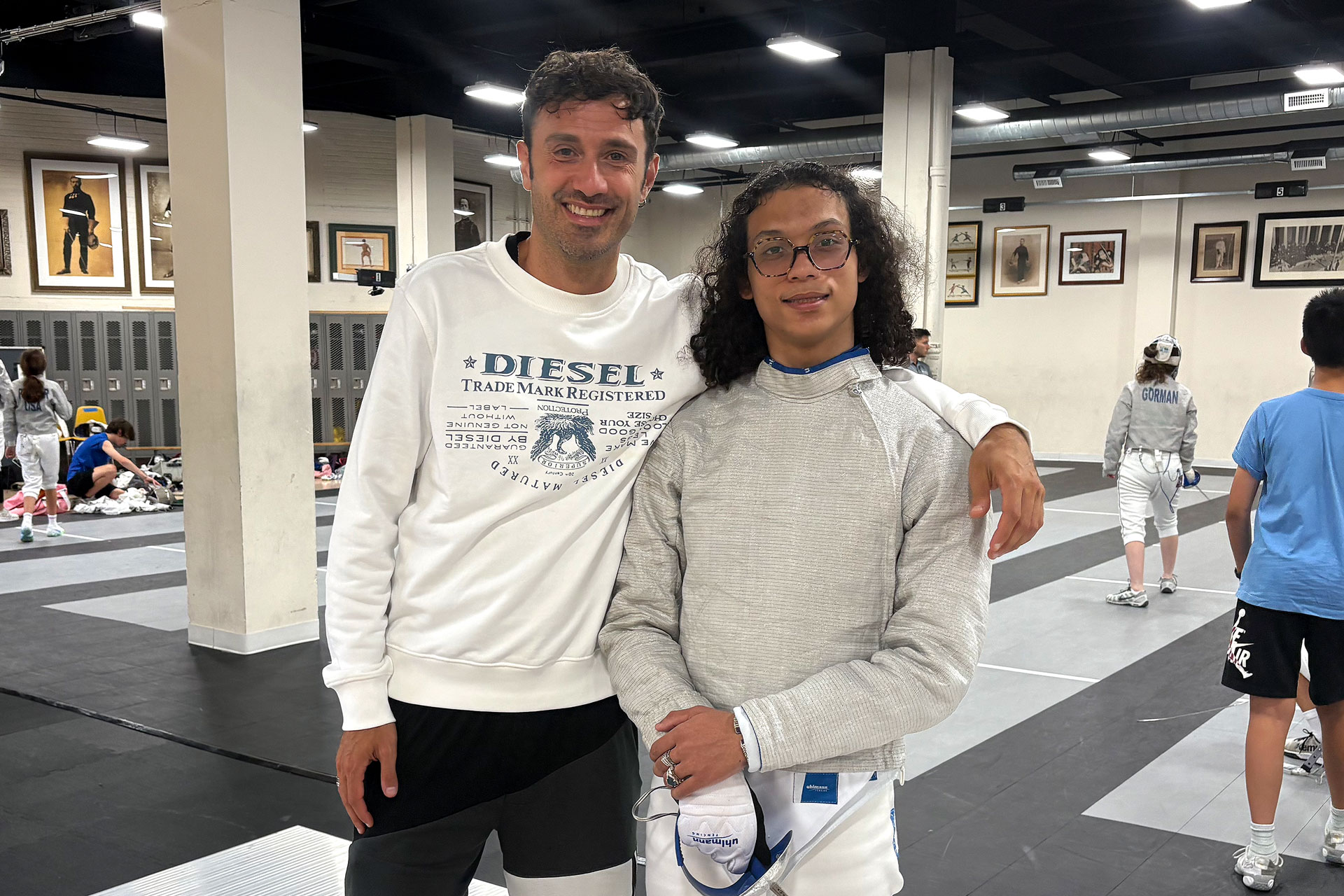 Phoenix Olen with Olympic Silver Medalist Luigi Samele