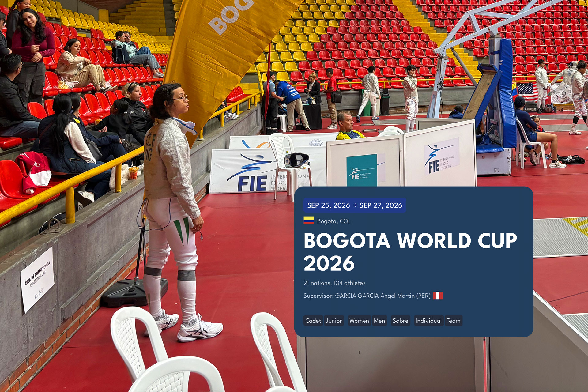 Phoenix Olen before matches begin at the 2026 Bogotá World Cup