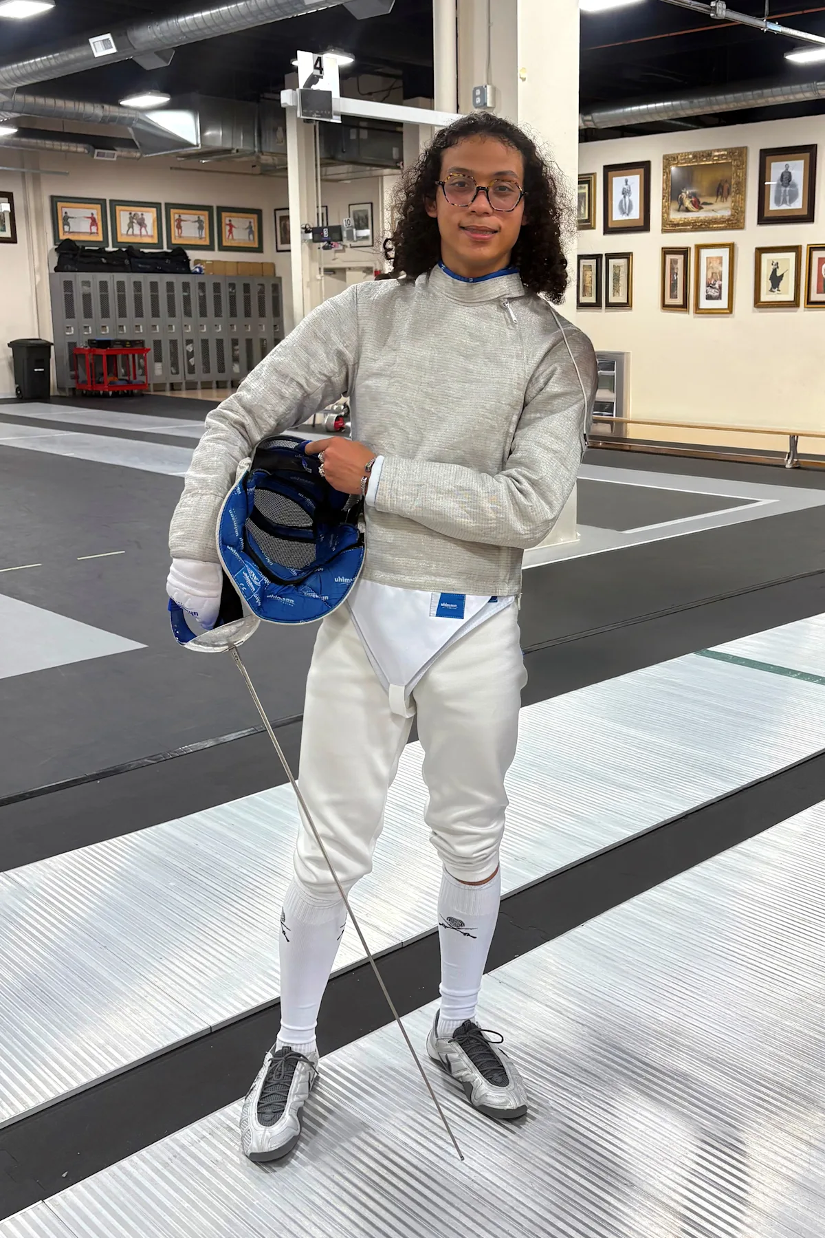 Phoenix Olen in his fencing gear